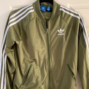 Adidas original olive green track jacket sz small